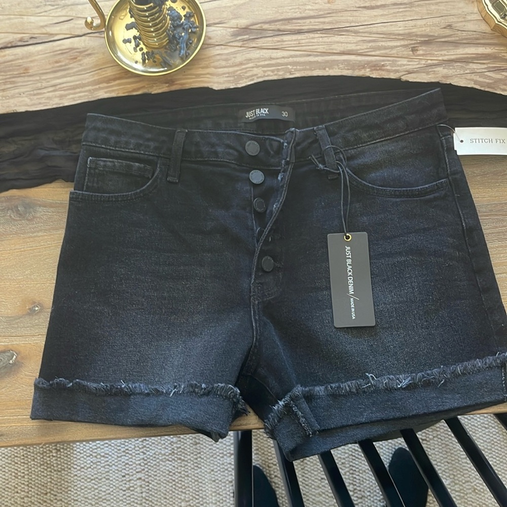 NWT Just Black Tyra High Rise black shorts